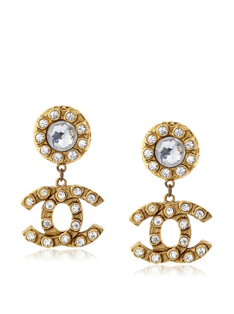 chanel shell earrings|chanel symbol earrings.